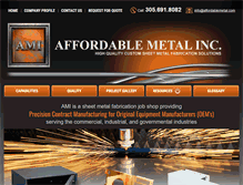 Tablet Screenshot of affordablemetal.com